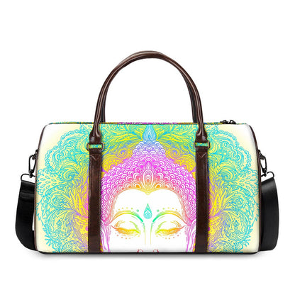 Colorful Buddha Mandala Print Duffle Bag