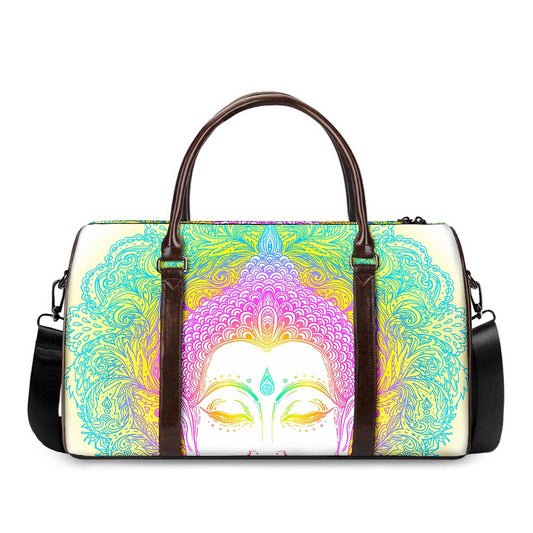 Colorful Buddha Mandala Print Duffle Bag