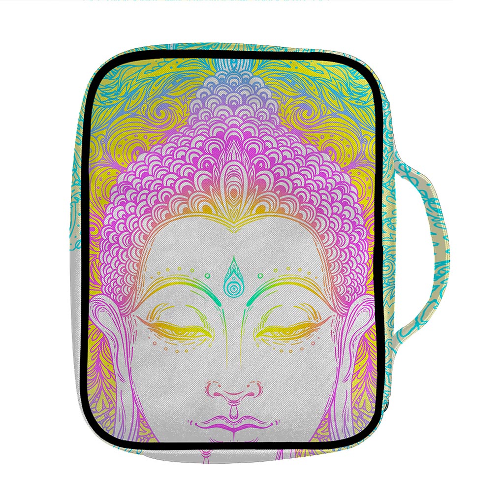 Colorful Buddha Mandala Print Front Pocket Bible Bag