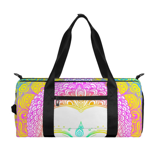 Colorful Buddha Mandala Print Gym Bag