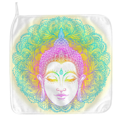 Colorful Buddha Mandala Print Hand Towel