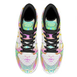 Colorful Buddha Mandala Print High Top Leather Sneakers