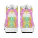 Colorful Buddha Mandala Print High Top Leather Sneakers