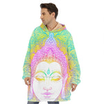 Colorful Buddha Mandala Print Hoodie Blanket