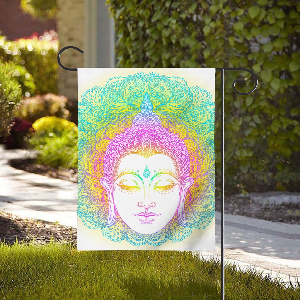 Colorful Buddha Mandala Print House Flag