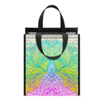 Colorful Buddha Mandala Print Insulated Lunch Tote
