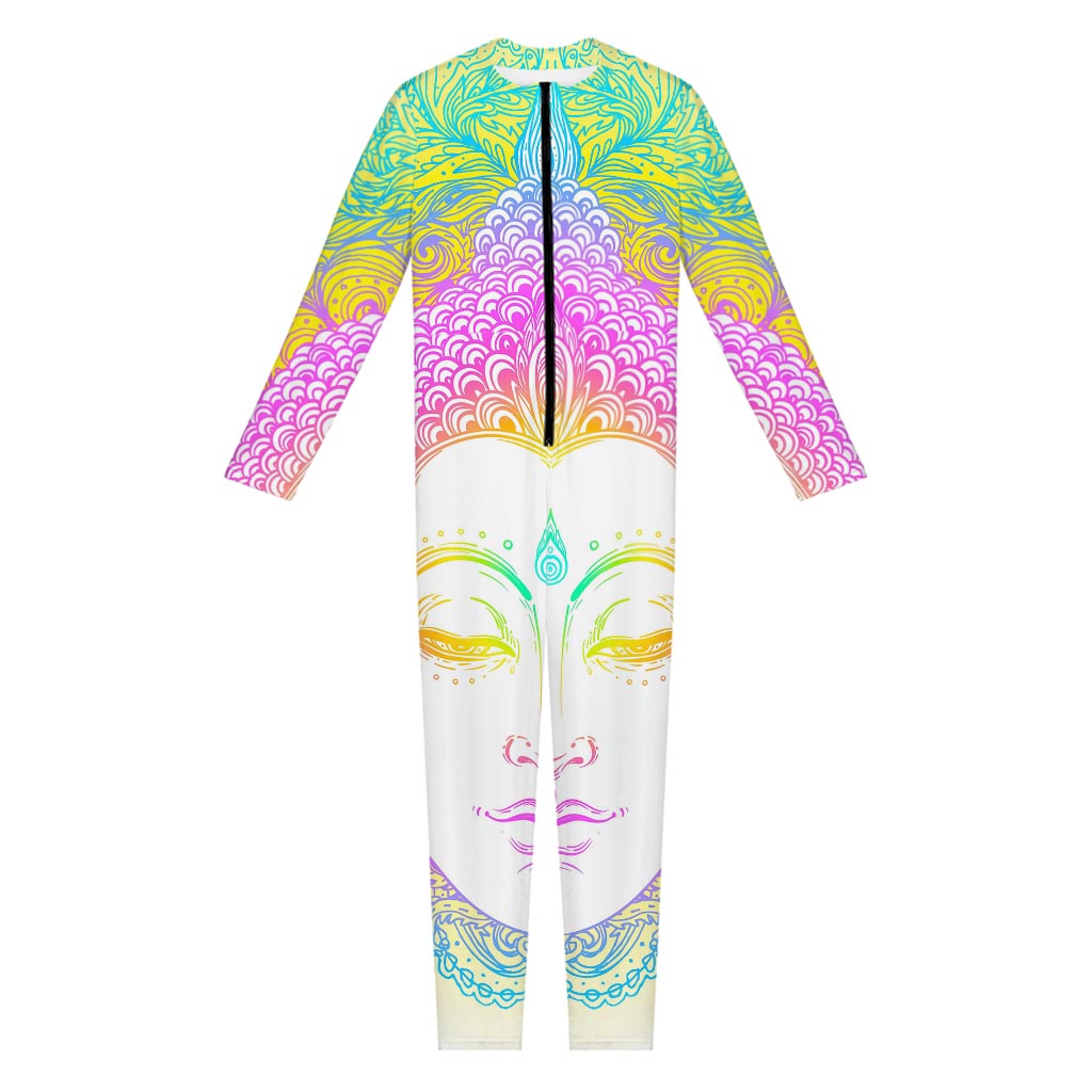 Colorful Buddha Mandala Print Jumpsuit