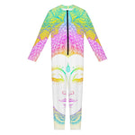 Colorful Buddha Mandala Print Jumpsuit