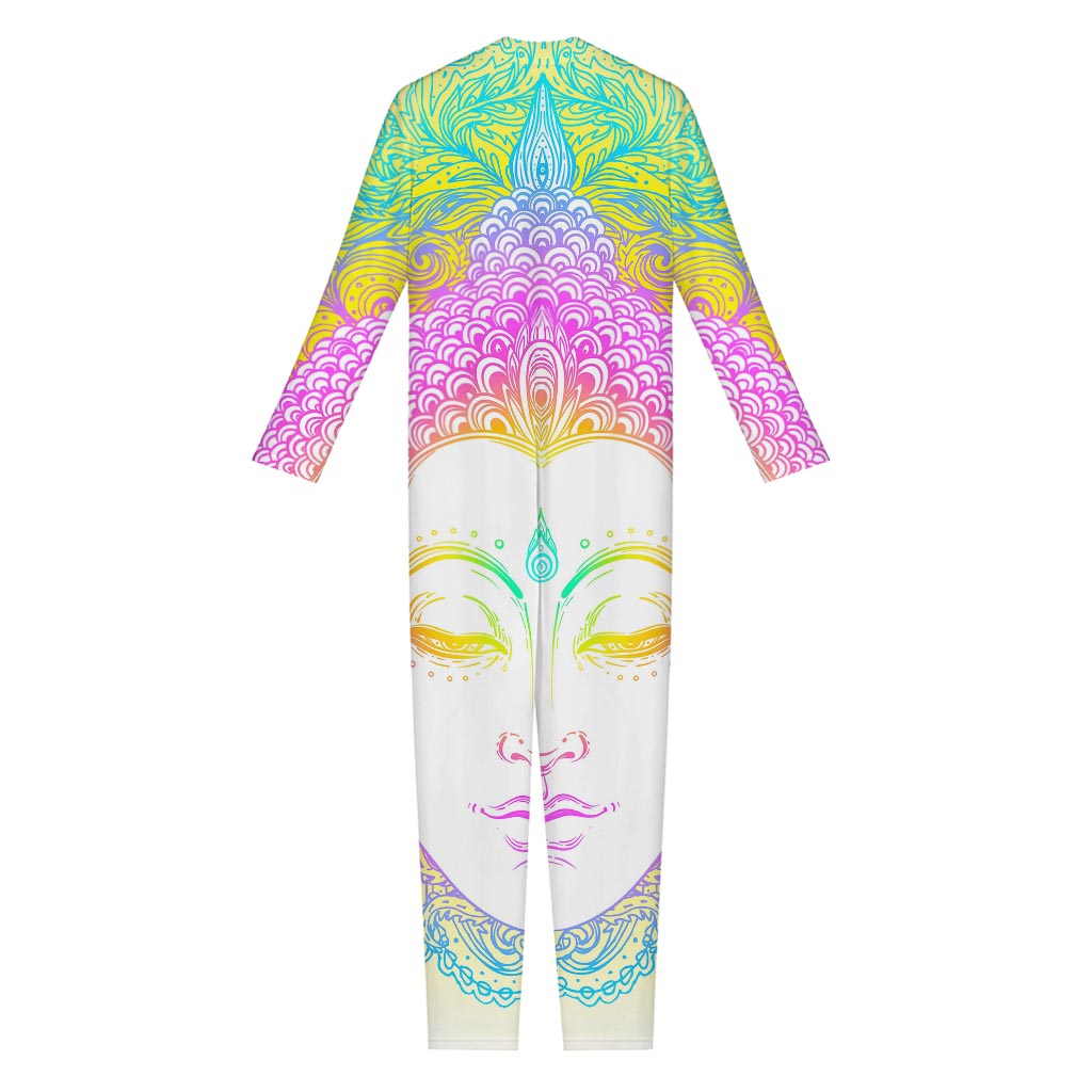 Colorful Buddha Mandala Print Jumpsuit