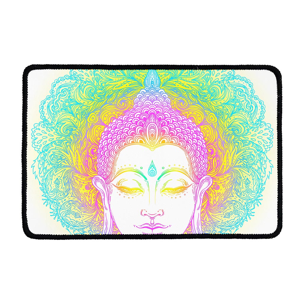 Colorful Buddha Mandala Print Kitchen Mat