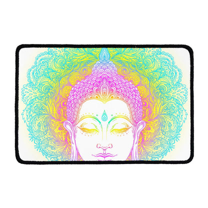 Colorful Buddha Mandala Print Kitchen Mat