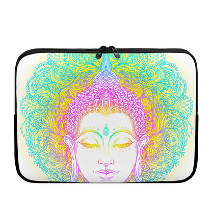 Colorful Buddha Mandala Print Laptop Sleeve