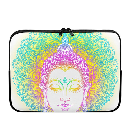 Colorful Buddha Mandala Print Laptop Sleeve
