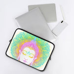 Colorful Buddha Mandala Print Laptop Sleeve