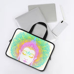 Colorful Buddha Mandala Print Laptop Sleeve With Handle