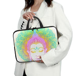 Colorful Buddha Mandala Print Laptop Sleeve With Handle