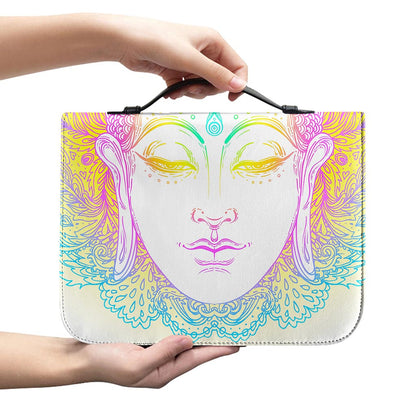 Colorful Buddha Mandala Print Leather Bible Cover