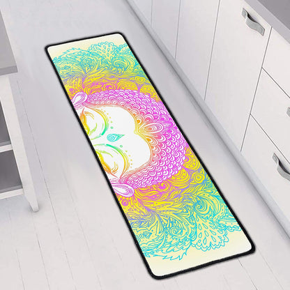 Colorful Buddha Mandala Print Long Kitchen Mat