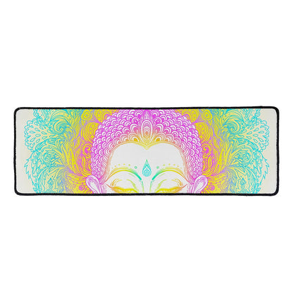 Colorful Buddha Mandala Print Long Kitchen Mat
