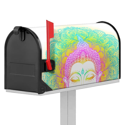 Colorful Buddha Mandala Print Mailbox Cover
