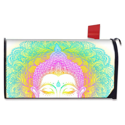 Colorful Buddha Mandala Print Mailbox Cover