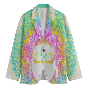 Colorful Buddha Mandala Print Men's Blazer