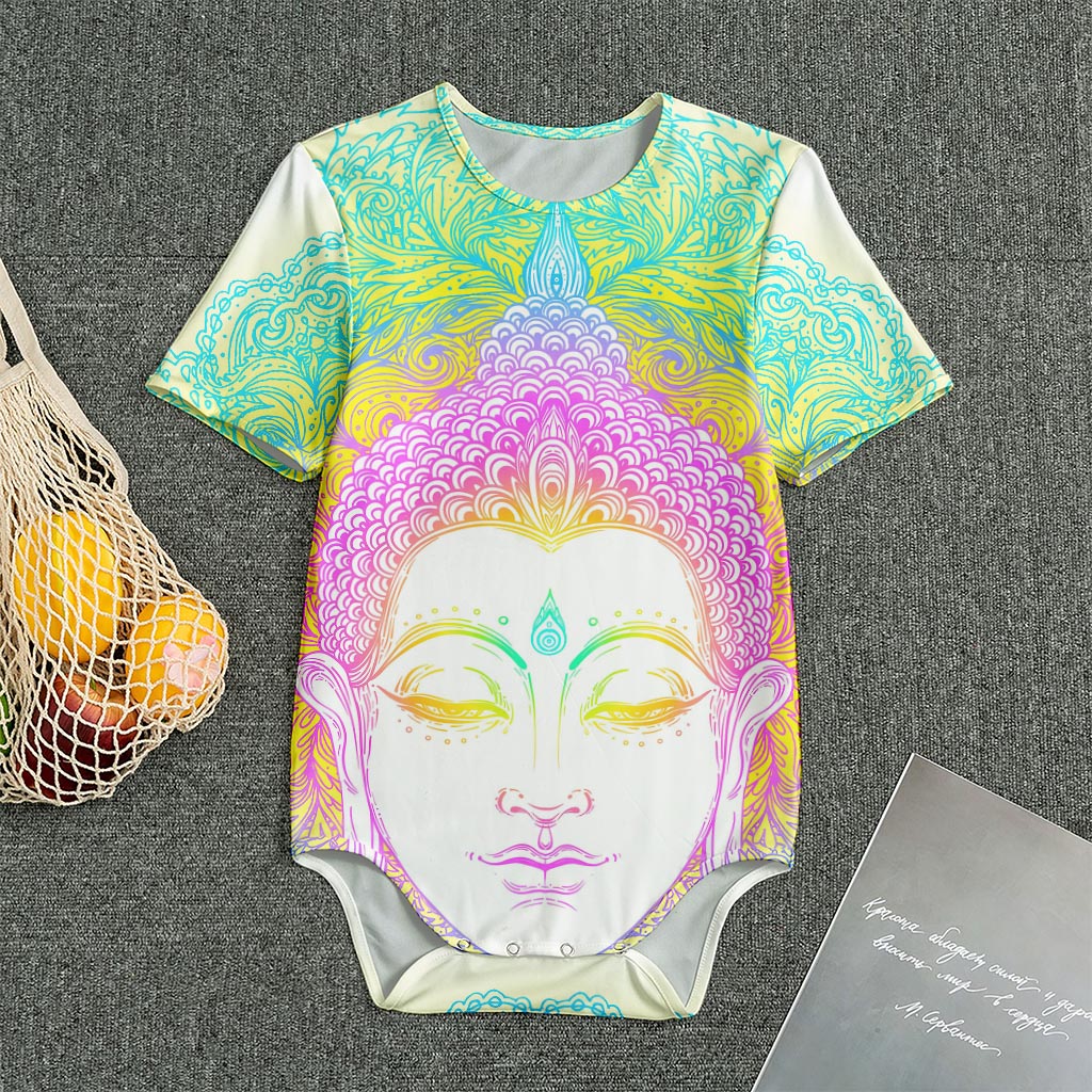 Colorful Buddha Mandala Print Men's Bodysuit