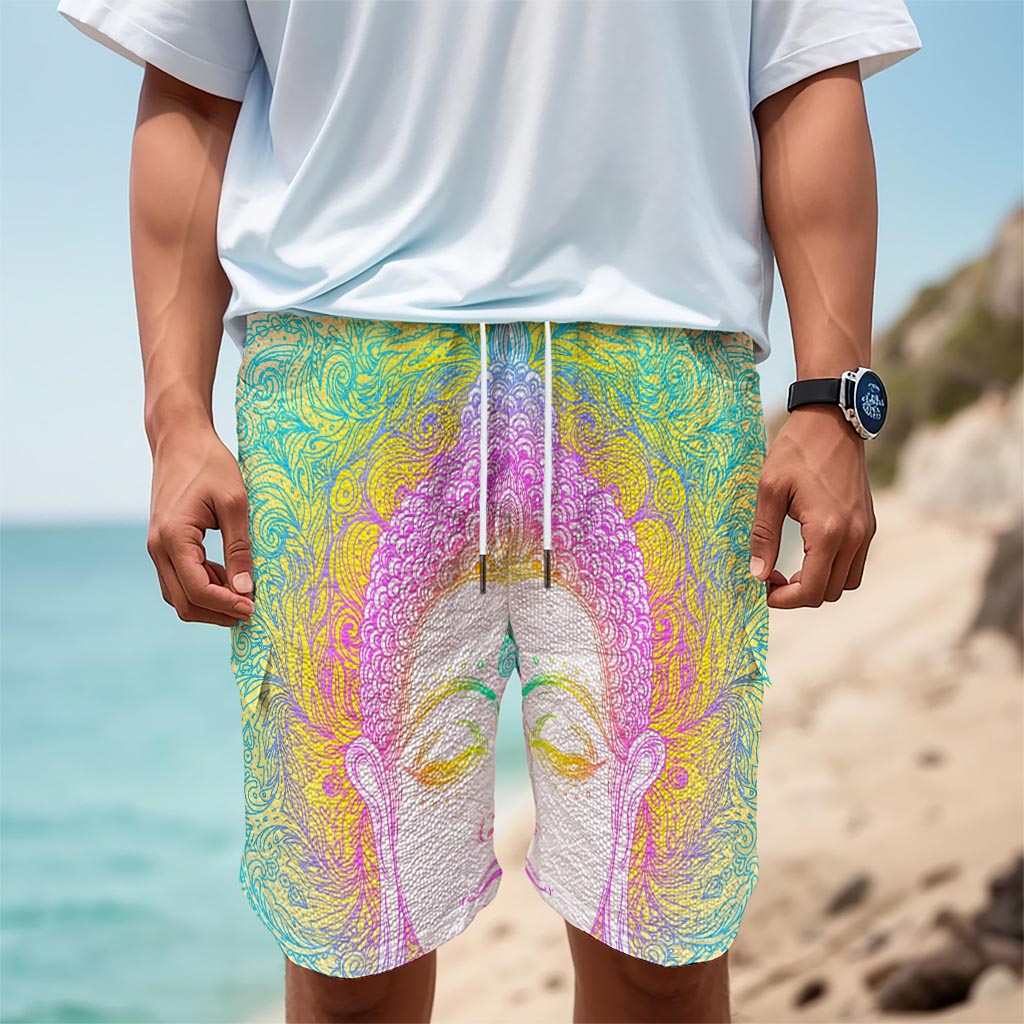 Colorful Buddha Mandala Print Men's Cargo Shorts