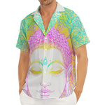 Colorful Buddha Mandala Print Men's Deep V-Neck Shirt