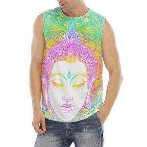 Colorful Buddha Mandala Print Men's Fitness Tank Top