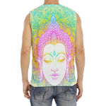 Colorful Buddha Mandala Print Men's Fitness Tank Top