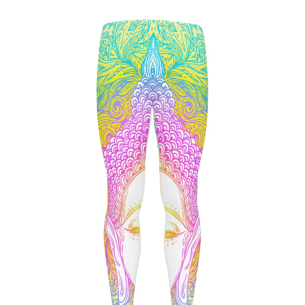 Colorful Buddha Mandala Print Men's leggings