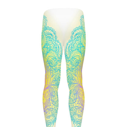 Colorful Buddha Mandala Print Men's leggings