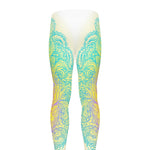 Colorful Buddha Mandala Print Men's leggings