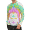 Colorful Buddha Mandala Print Men's Long Sleeve Rash Guard