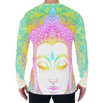 Colorful Buddha Mandala Print Men's Long Sleeve T-Shirt