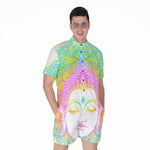 Colorful Buddha Mandala Print Men's Rompers