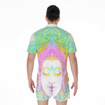 Colorful Buddha Mandala Print Men's Rompers