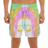 Colorful Buddha Mandala Print Men's Split Running Shorts