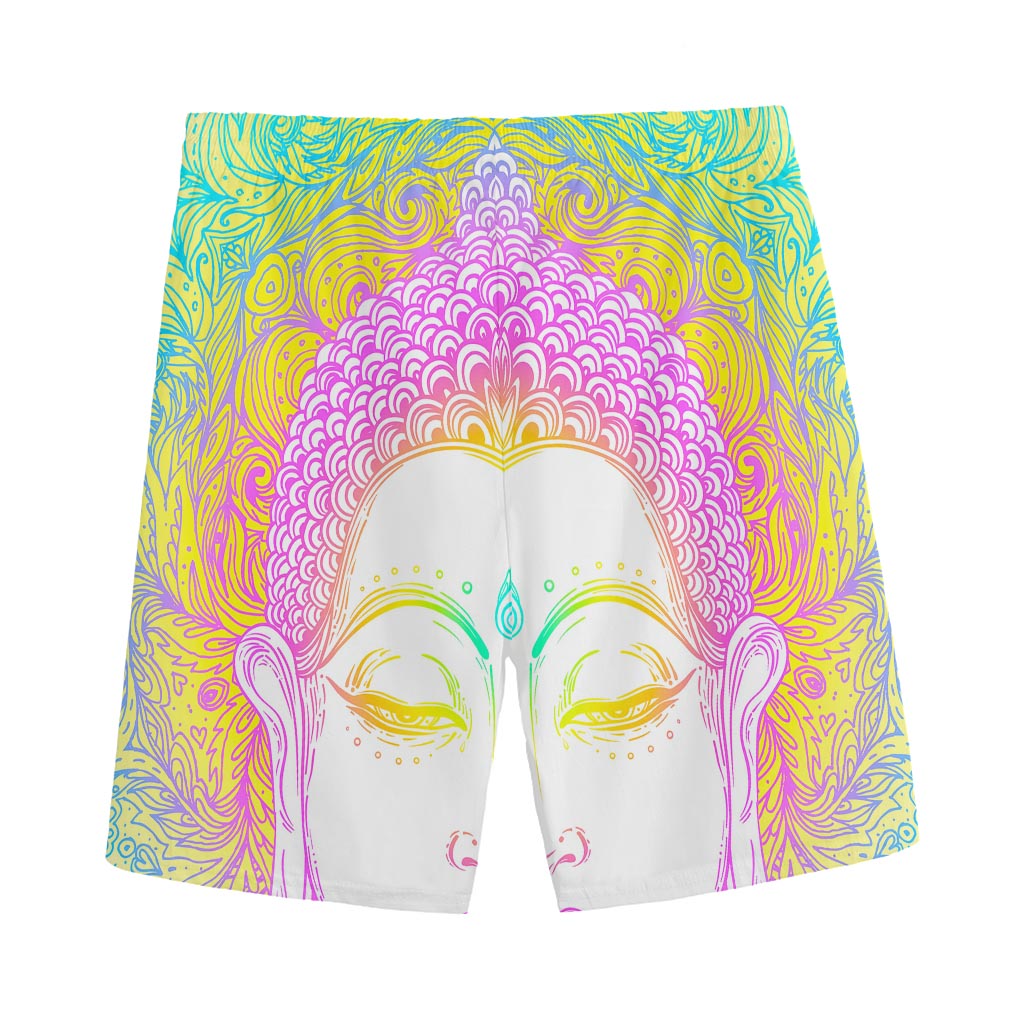 Colorful Buddha Mandala Print Men's Sports Shorts