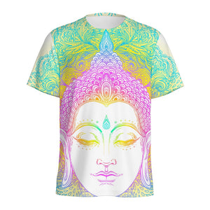 Colorful Buddha Mandala Print Men's Sports T-Shirt