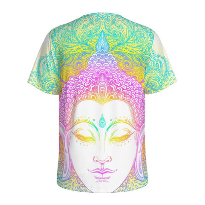 Colorful Buddha Mandala Print Men's Sports T-Shirt