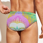 Colorful Buddha Mandala Print Men's Swim Briefs