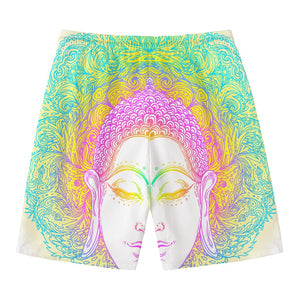 Colorful Buddha Mandala Print Men's Swim Trunks