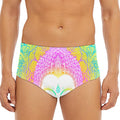 Colorful Buddha Mandala Print Men's Triangle Swim Briefs