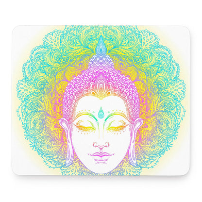 Colorful Buddha Mandala Print Mouse Pad