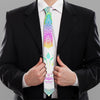 Colorful Buddha Mandala Print Necktie