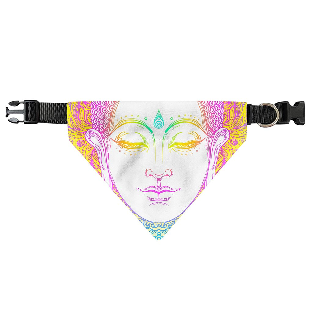 Colorful Buddha Mandala Print Over The Collar Dog Bandana