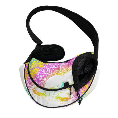 Colorful Buddha Mandala Print Pet Sling Carrier