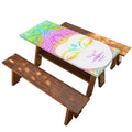 Colorful Buddha Mandala Print Picnic Table Cover